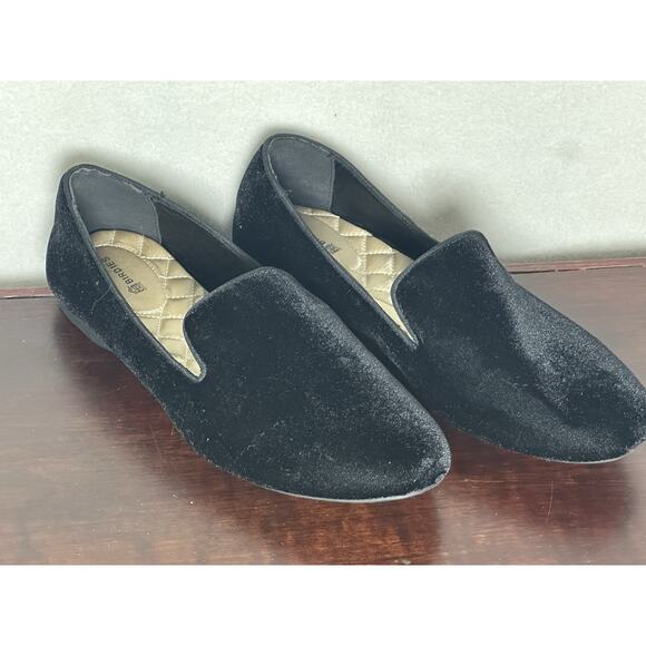 Birdies The Starling Black Velvet Slippers Loafers Women's Size 8 Black EUC - Picture 3 of 7